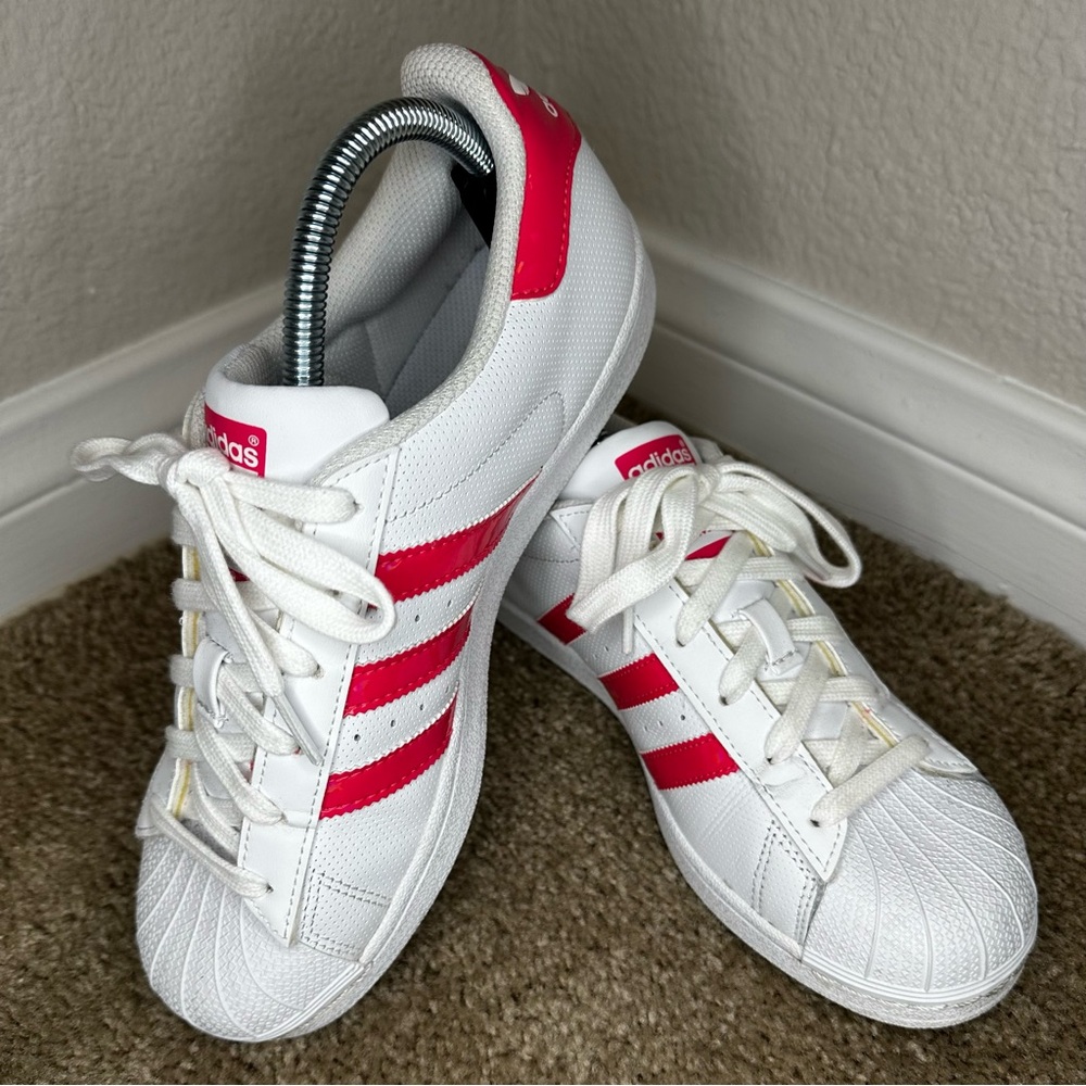 Adidas White and Pink Sneakers